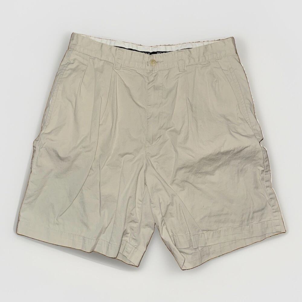 Polo Golf Pleated Shorts Khaki Medium 30x10